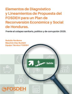 Elementos de Diagnóstico y Lineamientos de Propuesta del FOSDEH para un Plan de Reconversión Económica y Social de Honduras. Frente al colapso sanitario, político y de corrupción 2020