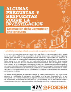 Algunas Preguntas y Respuestas sobre la investigación Estimación del Impacto Macroeconómico de la Corrupción en Honduras
