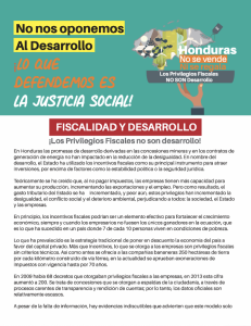 Fiscalidad y Desarrollo: Los privilegios Fiscales No Son Desarrollo
