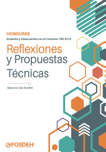HONDURAS: Acuerdos y Desacuerdos con el Convenio  FMI-2019. Reﬂexiones y Propuestas Técnicas
