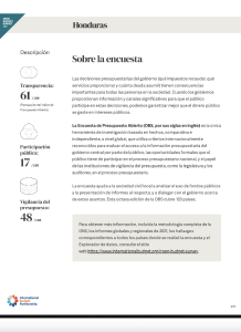 Encuesta de Presupuesto Abierto (OBS) 2022 – Honduras