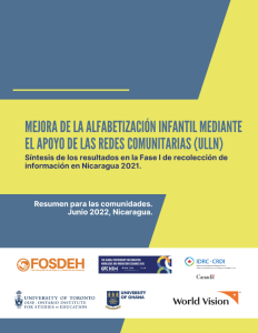 Síntesis de los resultados en la Fase I de recolección de información en Nicaragua 2021