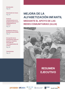 Honduras: Mejora de la alfabetización infantil mediante el apoyo de las redes comunitarias (ULLN). Resumen Ejecutivo