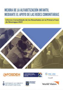 Mejora de la alfabetización infantil mediante el apoyo de las redes comunitarias. Informe Consolidado de los Resultados en la Primera Fase de Nicaragua 2021