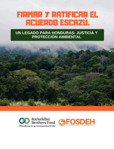 Firmar y ratificar el Acuerdo de Escazú. Un legado para Honduras: Justicia y Protección Ambiental
